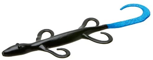 Zoom 6" Lizard 9-Pack Black Blue Tail