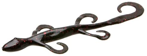 Zoom 6" Lizard 9-Pack Black Red Glitter