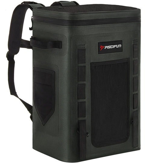 Polar X Insulated Cooler Backpack - Waterproof & Leakproof Soft Cooler Bag