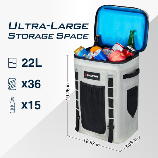 Polar X Insulated Cooler Backpack - Waterproof & Leakproof Soft Cooler Bag