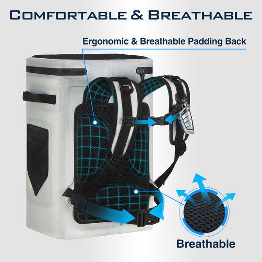 Polar X Insulated Cooler Backpack - Waterproof & Leakproof Soft Cooler Bag