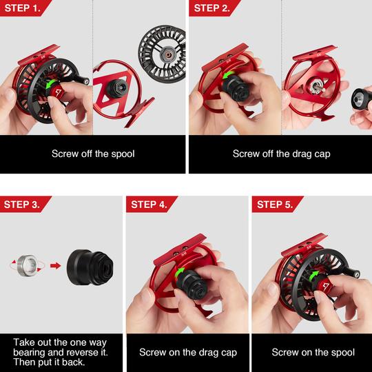 Aoka XS Fly Fishing Reel with Sealed Drag, CNC-machined Aluminum Alloy Body Fly Reel