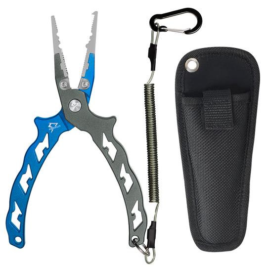 AXP Aluminum Fishing Pliers Lightweight Hook Remover Pliers Split Ring Nose