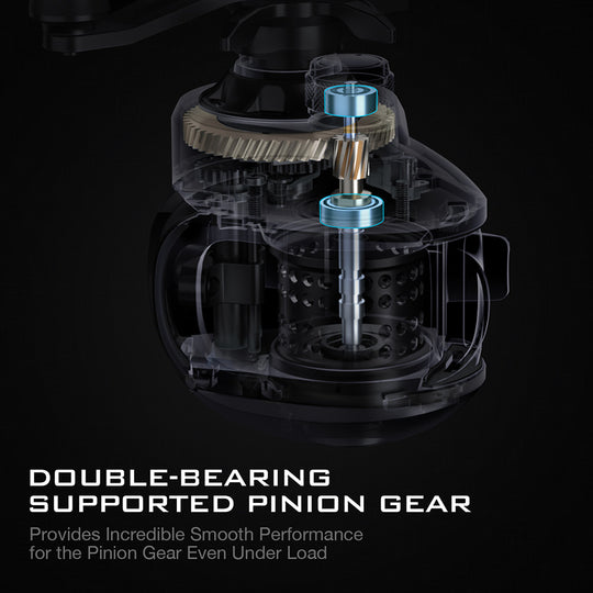 Spark Baitcasting Fishing Reel 16.5 LB Carbon Fiber Drag Low Profile Baitcaster Reel