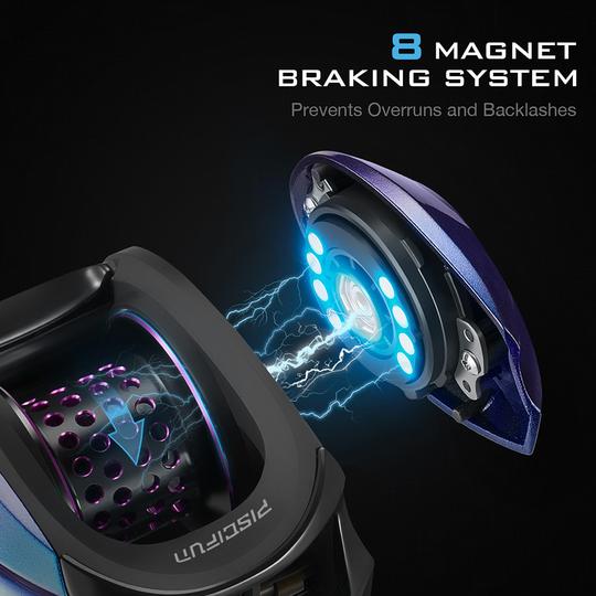 Spark Pro Baitcasting Reel 12 Bearings Low Profile Baitcaster Fishing Reels