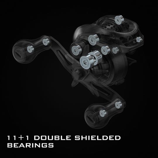 Spark Pro Baitcasting Reel 12 Bearings Low Profile Baitcaster Fishing Reels