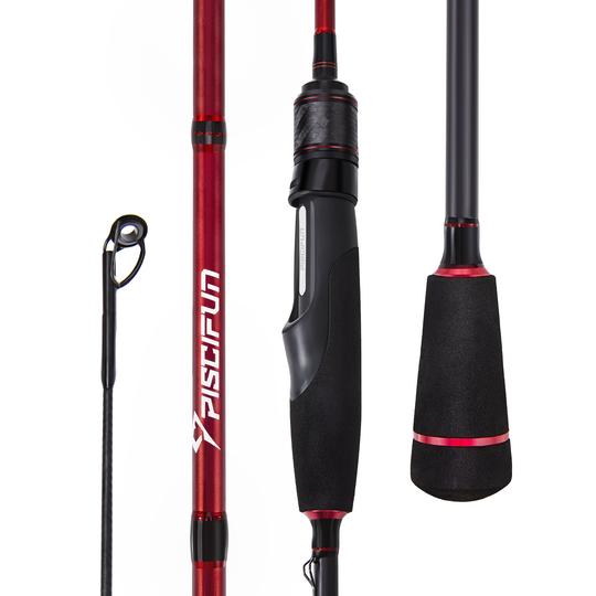 Flame Spinning Rod Two Pieces IM6 Carbon Blank Freshwater Sensitive Spinning Fishing Rod