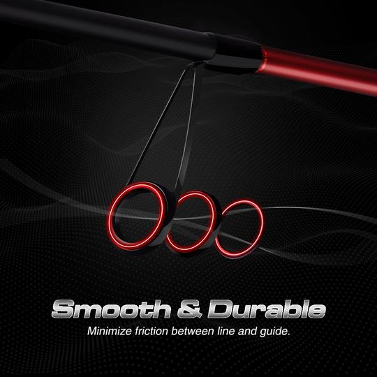 Flame Spinning Rod Two Pieces IM6 Carbon Blank Freshwater Sensitive Spinning Fishing Rod