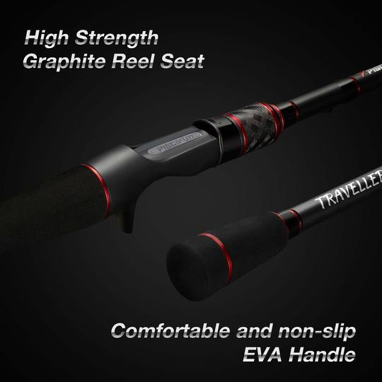 Traveler Casting Rod 4 Pcs Freshwater Baitcasting Fishing Rod