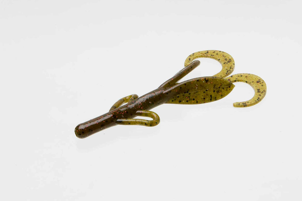 Zoom Brush Hog Softbait Green Pumpkin Red