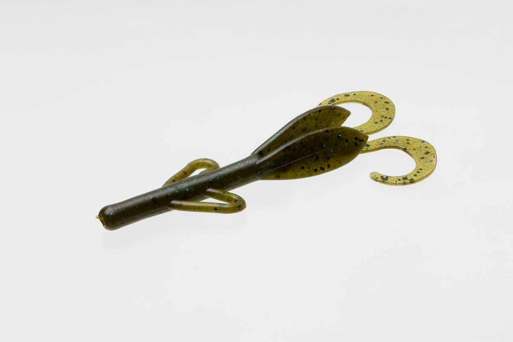 Zoom Brush Hog Softbait Green Pumpkin Blue