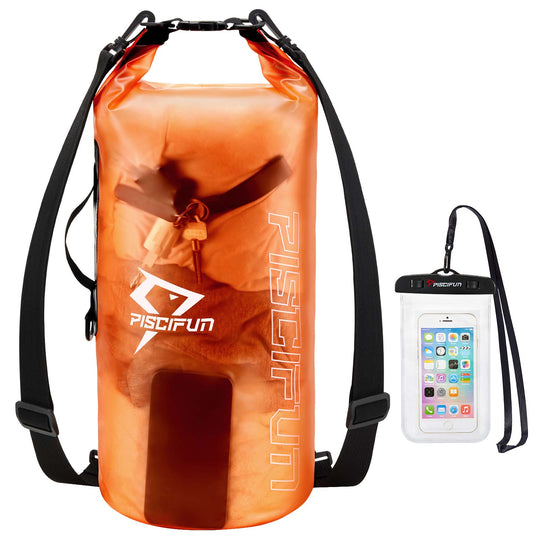 Waterproof Dry Bag with Phone Case - Transparent Dry Bag