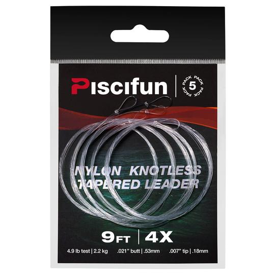 Fly Fishing Tapered Leader with Loop 5-Pack