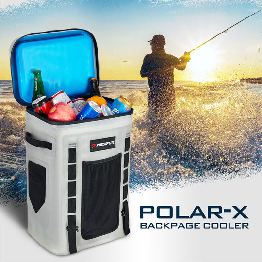 Polar X Insulated Cooler Backpack - Waterproof & Leakproof Soft Cooler Bag