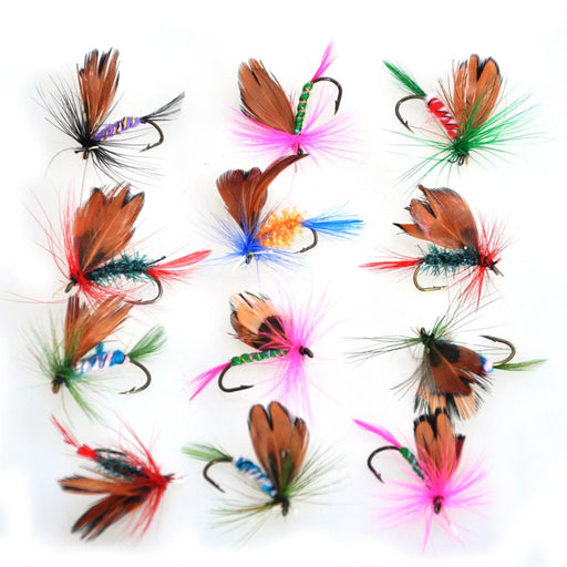 Fly Fishing Dry Flies 12 pieces — Bigger Fishing