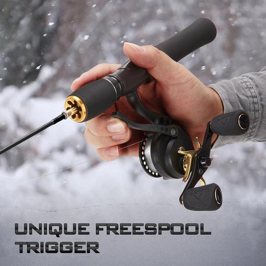 ICX Precision Ice Fishing Reel, 2.6:1 Inline FreeSpool Ice Reel Bigger Fishing ICX Precision Ice Fishing Reel, 2.6:1 Inline FreeSpool Ice Reel Bigger Fishing