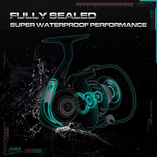 Alloy X Spinning Reel Ultralight Aluminum Body Sealed Design, Saltwater Freshwater Fishing Reel