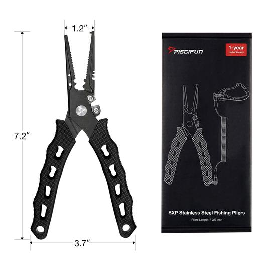SXP Fishing Pliers Stainless Steel Hook Remover Pliers with Sheath