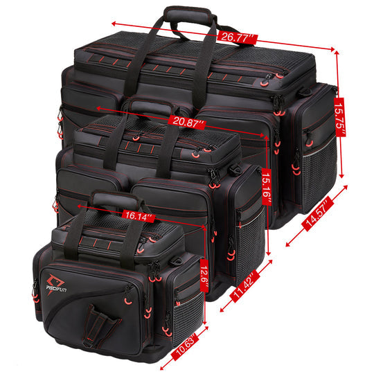 blacktip large tackle bag Water Resistant Travel Pro Fishing Tackle Bag with 4 Trays — Bigger Fishing