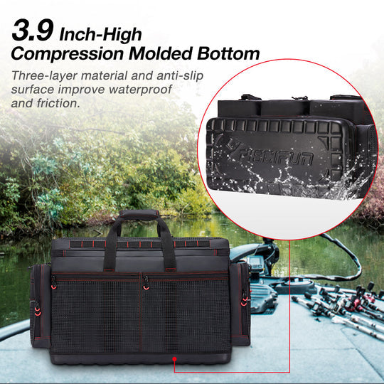 Water Resistant Travel Pro Fishing Tackle Bag with 4 Trays Bigger Fishing Water Resistant Travel Pro Fishing Tackle Bag with 4 Trays Bigger Fishing