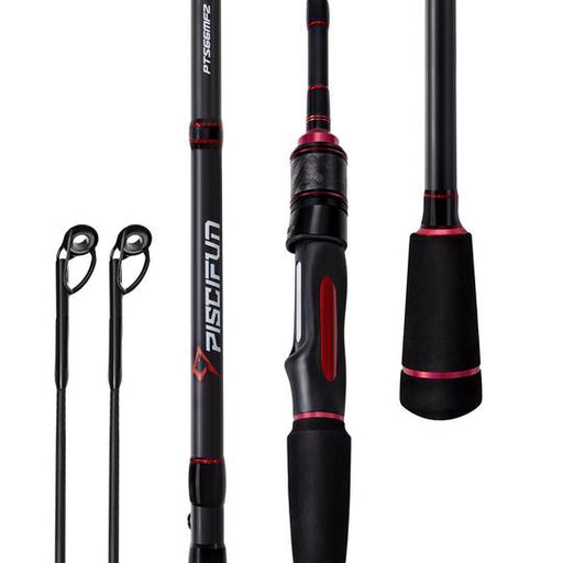Piscifun Torrent Spinning Rod with 2 Tips - IM7 Carbon Blank Spinning  Fishing Rod Freshwater, Durable Sensitive, 2 Pcs Spinning Rods with Double Hook  Keeper, 6'0'' M & UL Action Trout Rod 