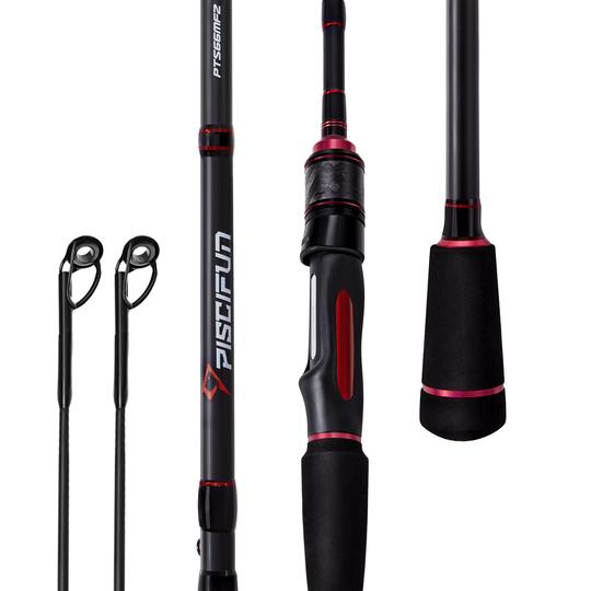 Torrent Spinning Rod Two Pieces with 2 Tips - IM7 Carbon Blank Freshwater 2 Pcs Sensitive Spinning Fishing Rod