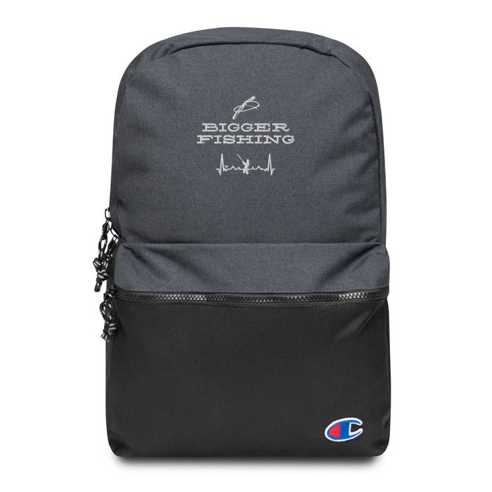 Bigger Fishing Embroidered Champion Backpack