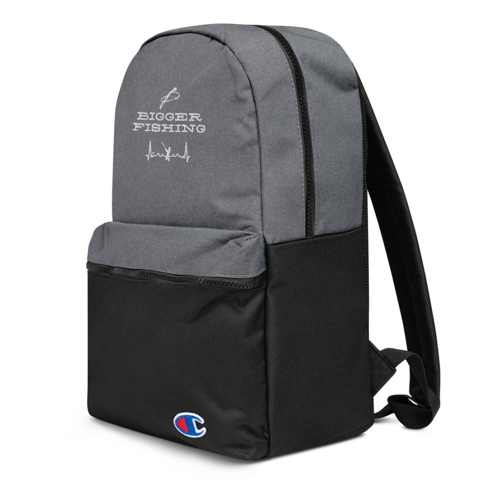 Bigger Fishing Embroidered Champion Backpack