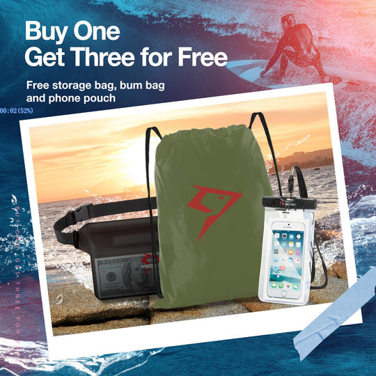 Waterproof Dry Bag, Floating Dry Backpack Keeps Gear Dry with Waist Pouch and Phone Case